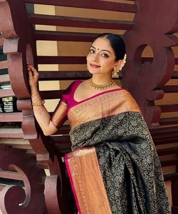 Le plus populaire KP 6091 Saree de travail long en jacquard de soie LICI à séchage rapide, avec chemisier non cousu, pour tenue de fête, prix de gros, ethnique - Product Image 3