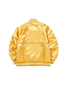 Veste Bomber en Satin Varsity Baseball Hiver Zavi Sports Veste Homme Vente en Gros Personnalisée 100% Polyester Vestes - Product Image 2