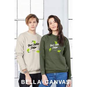เสื้อสเวตเชิ้ตคอกลม Unisex Bella Canvas 3945 พิมพ์โลโก้ตามสั่ง ผ้าฟลีซฟองน้ำ ไซส์ XS-XL ซิป ซักเอนไซม์ ย้อมสี B0CF74FPGN - Product Image 3