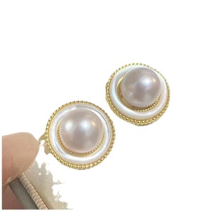 Pendientes de Plata S925 con Diseño Hueco de Fritillaria y Perlas Naturales de 11-12 mm, Multiusos, con Caja de Regalo - Product Image 5
