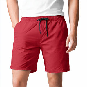 Shorts de sport pour homme 100% polyester à séchage rapide, shorts de course ajustés pour homme, shorts à taille haute avec cordon de serrage pour homme - Product Image 4