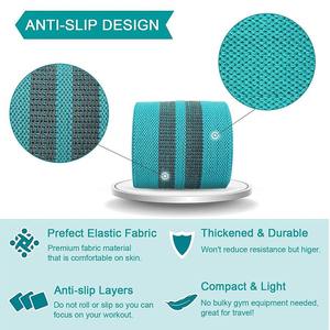 Anti-Slip <b>Exercise</b> Resistance <b>Bands</b> Set 3 Pack Mint Blue Nylon Durable Portable Workout Fitness Equipment All Ages - Product Image 1