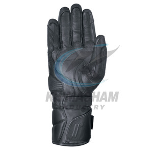Gants de moto en cuir durables avec paume renforcée, antidérapants et respirants, ajustement confortable pour la conduite en extérieur - Product Image 4