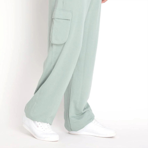 Custom Heavy Acid Wash Cargo Sweatpants Men <b>Stack</b> Flared Graphic Print Sun Faded for Edge Casual 100% Cotton Anti-Pilling - Product Image 5