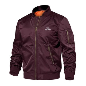 Windproof Nylon Polyester Made <b>Men</b> Bomber <b>Jacket</b> Wholesale New Design Custom Logo <b>Men</b> Bomber Winter <b>Jacket</b> - Product Image 1
