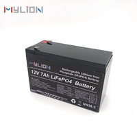 Baterai Mylion High Safety Low Maintenance 12V 7Ah LiFePO4 1500-Cycle Bersertifikat CE untuk Sistem UPS Rumah dan Sistem Pencahayaan Darurat