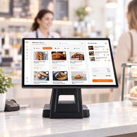 Terminal de paiement POS avec écran double IPS de 15,6 pouces, système Android, machine de commande pour restaurant