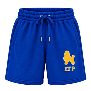 Pantalones Cortos Deportivos de Felpa Personalizados de la Hermandad Sigma Gamma Rho para Mujer, Pantalones Cortos Deportivos con Letras Griegas, Ropa Deportiva Informal para Gimnasio, Entrenamiento y Descanso - Product Image 1