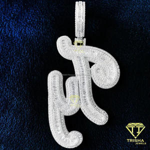Collar con Nombre Personalizado, Chapado en Oro, con Diamantes de Moissanita, Colgante con Letras en Estilo Hip Hop, Cadena de Joyería - Product Image 6