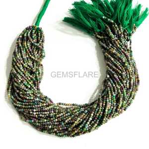 Cuentas redondas microfacetadas de rubí zoisita natural de 2 mm, cuentas de piedras preciosas sueltas con corte de diamante, cuentas de rubí zoisita para la fabricación de joyería al por mayor. - Product Image 1