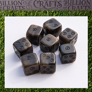 Jeu de dés en corne de buffle naturelle, faits à la main, polis, cubes de jeu durables, pièces de jeu de table - Product Image 2