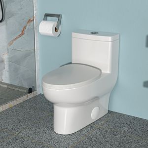 WC in ceramica a doppio filo monopezzo con chiusura morbida - Product Image 5