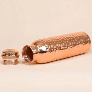 Botella de Agua de Cobre con Tapa, a Prueba de Fugas, Aislamiento Térmico Portátil, para Oficina, Viajes, Gimnasio, Hogar - Product Image 6