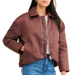 Zipper-Up High Quality Customized <b>Waterproof</b> Eco-Friendly <b>Breathable</b> Quick Dry Memory Heavyweight Hooded Bomber <b>Jackets</b> <b>Women</b> - Product Image 1
