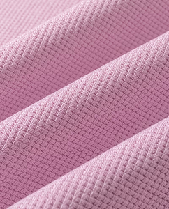 Pink Oversized Crew Neck Terry Knitted Pullover Solid Color Casual Sweatshirt Unisex Regular Fit Long Sleeve Breathable - Product Image 6