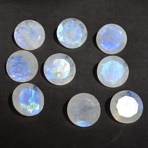 Hight <b>Top</b> Quality Natural <b>Rainbow</b> Moonstone Round Faceted Brilliant Cut Loose Gemstone Third Party Certified Excellent Quality - Product Image 1