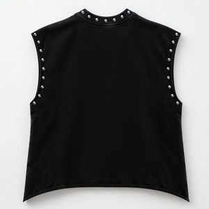 SHY SPORTS Débardeur personnalisé avec impression graphique en strass DTG, 100% coton jersey, nouveau style vintage tendance, t-shirt à manches courtes unisexe - Product Image 2