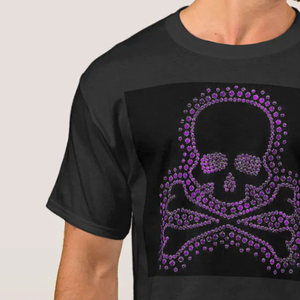 Custom High Quality Solid Blank <b>Rhinestone</b> T-shirts Hot Logo Print Short Sleeve Breathable Canvas Fabric 200g Crew Neck Men - Product Image 5