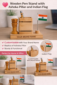 Support à stylos en bois personnalisé de qualité supérieure - Produit de bureau promotionnel pour le Nouvel An chinois et Halloween - Product Image 3