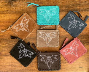 Gran Venta de billetera pequeña Vintage para mujer, monedero de lujo de cuero genuino con cremallera, tarjetero, bota, puntada, gamuza para niñas - Product Image 4