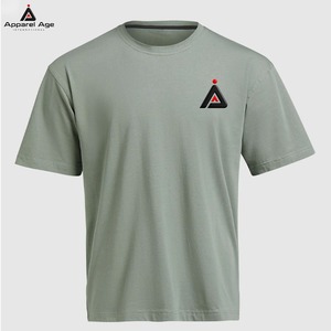 T-shirts pour hommes en coton lourd noir 260 g/m² de haute qualité, coupe ample, avec broderie 3D personnalisée - Product Image 5