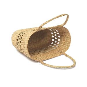 Handcrafted Jute <b>Picnic</b> <b>Basket</b> with Handles Natural Woven Storage <b>Basket</b> for Outdoor <b>Picnics</b> Beach Trips Grocery Shopping Home - Product Image 3