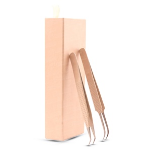 2 Pcs <b>Box</b> Packing For Tweezers Customized Logo <b>Strong</b> Durable Lightweight Factory Direct Self-adhesive Eyelash Tweezers Set - Product Image 3