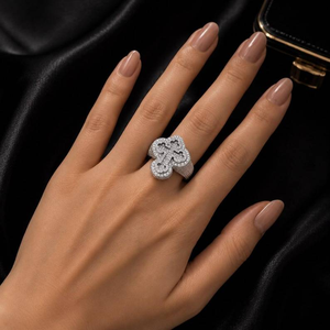 Bague Croix de Luxe en Moissanite, Argent 925, Sertie de Pierres, Style Gothique, Bague Statement Hip Hop, Bijou Religieux Raffiné, Cadeau Unisexe - Product Image 6
