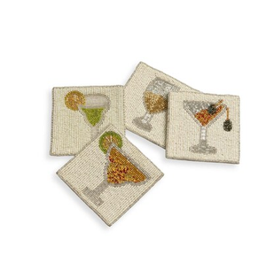 Beaded <b>Coaster</b> 10mm Thick <b>Drink</b> <b>Coaster</b> Embroidery Table Mat Cup Eco-Friendly Customizable Beaded <b>Coaster</b> Best Price - Product Image 2