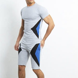 Slim Fit Blank Men's Twin Set Fine Quality Soft Comfortable <b>High</b> Quality Men's Short Sleeve Summer Sports Twin Short Sets - Product Image 5