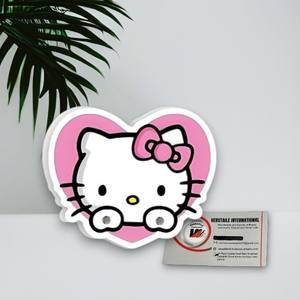 แผ่นแม่เหล็กติดขนตาอะคริลิคทรงรูปไข่ลายเฮลโลคิตตี้น่ารัก ลายหัวใจ ดอกไม้ ผีเสื้อ แบรนด์ส่วนตัว ใช้ซ้ำได้ เป็นมิตรกับสิ่งแวดล้อม กันน้ำ - Product Image 5