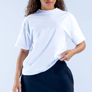 Camisetas de Punto Transpirables de Manga Corta con Cuello Redondo y Hombros Caídos para Mujer, de Alta Calidad, Precio Bajo al por Mayor, Nueva Llegada - Product Image 2