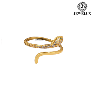 Jewelux Women's Gold Plated Diamond <b>Ring</b> Geometric Design Round Brilliant Cut Prong Setting Everyday Wear - Product Image 2