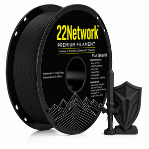 Filament PLA noir 22Network 1,75 mm 1 kg Bobine pour imprimante 3D industrielle Haute vitesse 300 mm/s OEM ODM Direct usine - Product Image 1