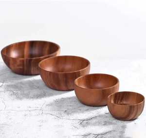 Bol de service en bois fait main indien, moderne, écologique, non traité, artisanat, pour mariage, salade, cadeau, bols de cuisine - Product Image 3