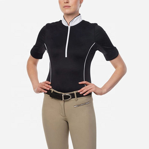Camisa Profesional de Manga Corta para Montar a Caballo, Ropa Ecuestre de Verano, Camisas Sostenibles para Exhibiciones Ecuestres - Product Image 1