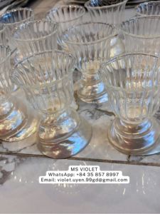 แก้วไวน์เปลือกหอยส่งออกจำนวนมาก แก้วเปลือกหอย Enchante Cup แก้วไวน์เปลือกหอยเวียดนาม ของตกแต่งงานแต่งงานสุดหรู - Product Image 3
