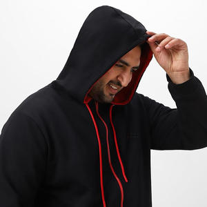 Sweat à capuche zippé pour homme de qualité supérieure, 100% coton, hiver, impression personnalisée OEM/ODM, MOQ, livraison rapide, service mondial - Product Image 4