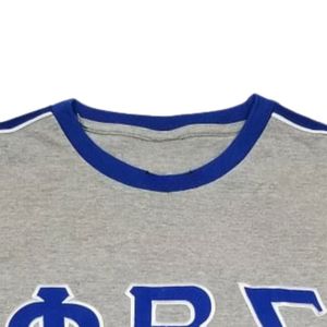 เสื้อเชิ้ตพรีเมียมสีเทาพิมพ์ลายตัวอักษร Phi Beta Sigma สำหรับผู้ชาย สวมใส่สบาย คุณภาพสูง เสื้อผ้าสำหรับสมาคมพี่น้องชาวกรีก ชุดลำลอง - Product Image 3