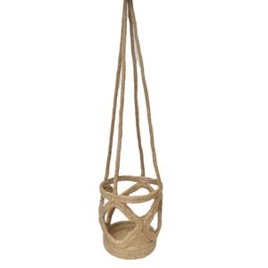Pot de Jute écologique panier suspendu pas cher prix populaire naturel fait à la main au Bangladesh maison jardin décoration classique - Product Image 1