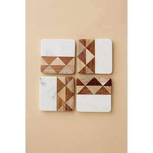 Posavasos de Té de Mármol Natural Ecológicos, Duraderos y Lavables, Juego de Posavasos Promocionales de Piedra para Bebidas - Product Image 4