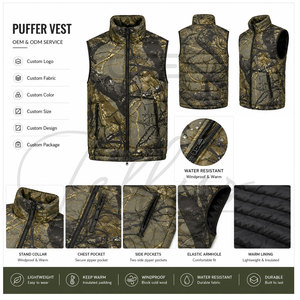 Chaleco Acolchado sin Mangas para Hombre, Diseño de Última Moda, Más Vendido, Personalizado, OEM, Transpirable, para Invierno - Product Image 6