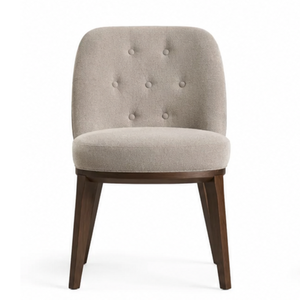 Chaise de salle à manger moderne en teck, chaise d'appoint rembourrée pour restaurant, café, hôtel et appartement - Product Image 1