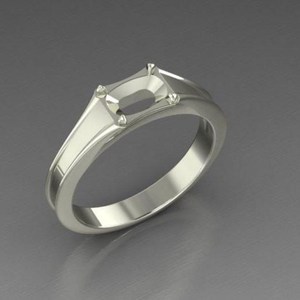 925 Sterling Silver 7x9mm Rectangle Bezel Ring Setting Blank Unisex DIY Jewelry Making Engagement Ring <b>Craft</b> Design - Product Image 1
