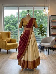 Grâce intemporelle du Sud, ensemble de lehenga choli en soie exquise pour femmes, design traditionnel moderne, parfait pour les mariages - Product Image 5