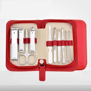 Anaaif Enterprises 10-Piece Stainless Steel Professional Manicure & <b>Pedicure</b> <b>Set</b> Nail Clippers Scissors Luxurious Travel Case - Product Image 4
