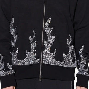 Sudaderas con Capucha de Algodón/Poliéster Ecológicas Premium con Pedrería, Cómodas para Hombre, con Cierre, para Invierno - Product Image 5