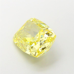 Diamante cultivado en laboratorio, corte cojín, color amarillo vibrante, pieza de joyería fina de lujo, elegante, con brillo radiante, gema suelta certificada CVD. - Product Image 2