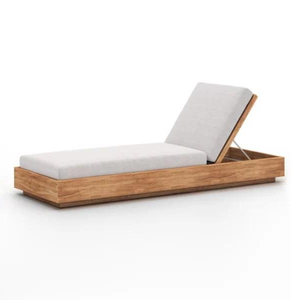 Chaise longue en teck, style moderne, avec mousse souple pour se détendre sur la plage - Vente flash ! - Product Image 5
