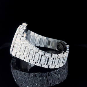 นาฬิกาข้อมือสแตนเลส ETA ระบบอัตโนมัติ ดีไซน์คลาสสิก ฮิปฮอป สำหรับทุกเพศ ผลิตด้วยมือ งานศิลปะเครื่องประดับความงามสุดหรู รุ่นลิมิเต็ดอิดิชั่น - Product Image 3